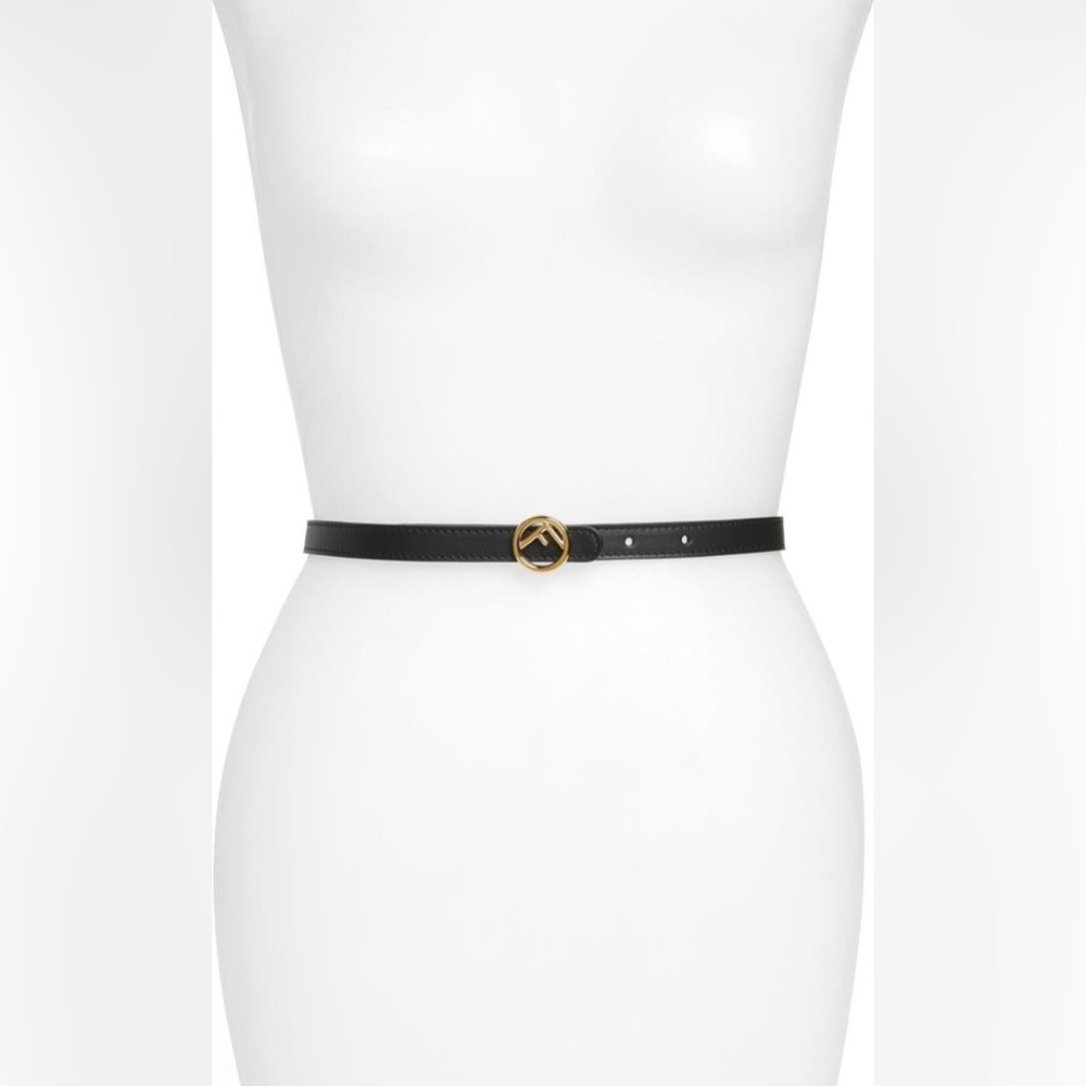 Fendi Vit. Grace Rosa - Pink Blush Leather Belt with Gold Buckle size 85/34 NWT - Picture 8 of 8